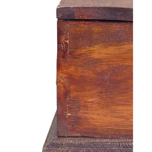 Vintage Wooden Storage Chest Lid & Metal Latch - Picture 6 of 16